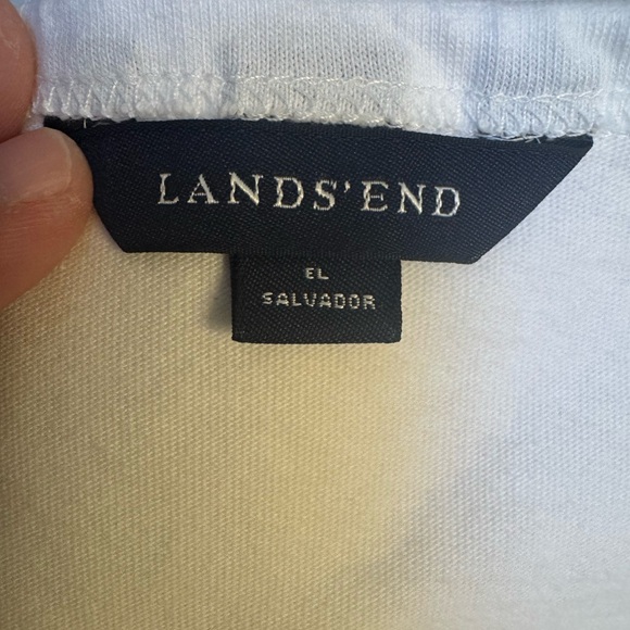 Lands' End White Henley Mini Dress 100% Cotton - Picture 3 of 7